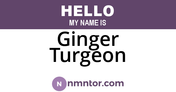 Ginger Turgeon