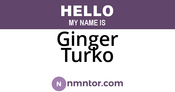 Ginger Turko