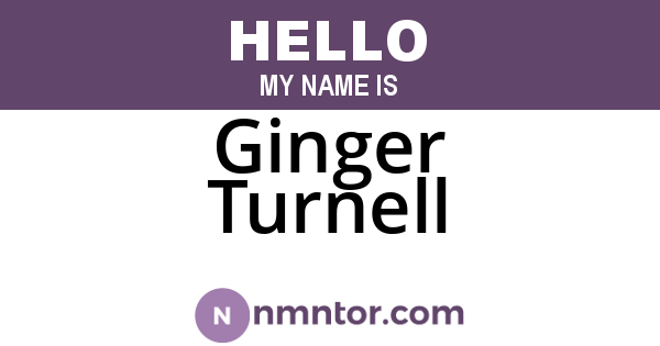 Ginger Turnell