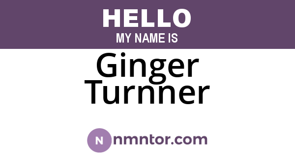 Ginger Turnner