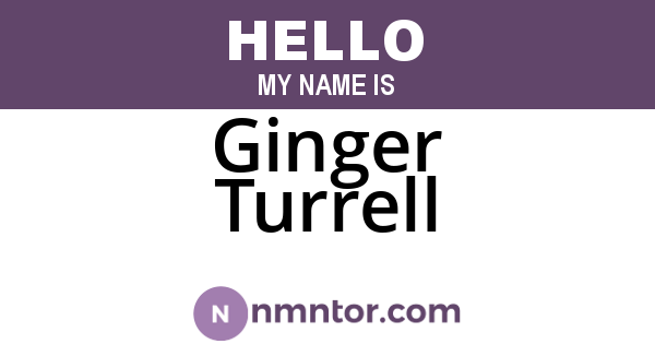 Ginger Turrell