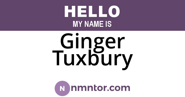 Ginger Tuxbury