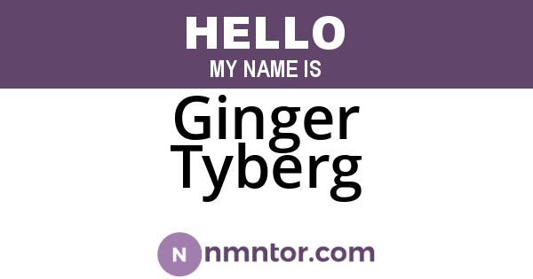 Ginger Tyberg