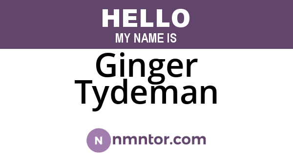 Ginger Tydeman