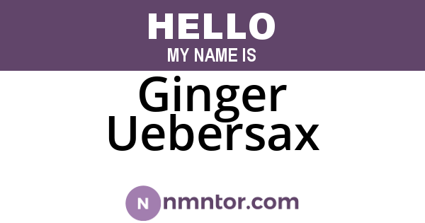 Ginger Uebersax