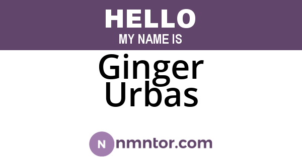 Ginger Urbas