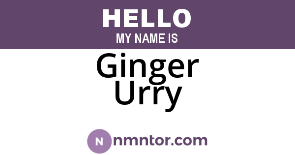Ginger Urry