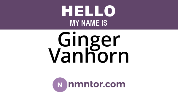 Ginger Vanhorn