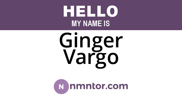 Ginger Vargo