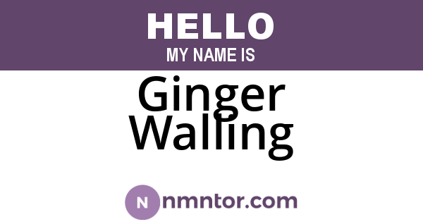 Ginger Walling