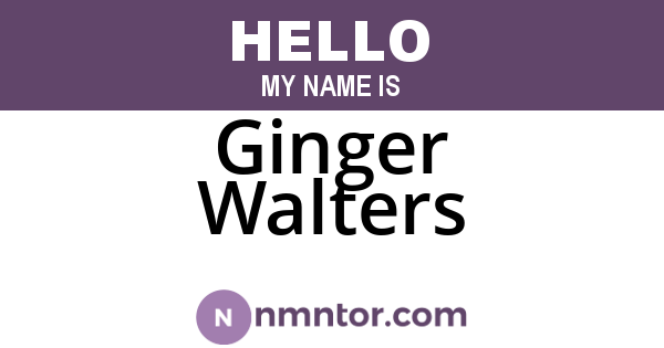 Ginger Walters
