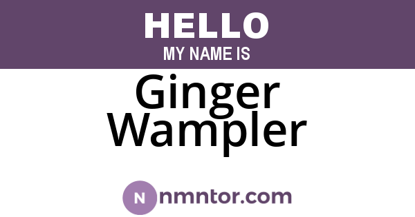 Ginger Wampler