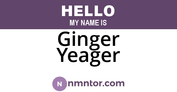Ginger Yeager