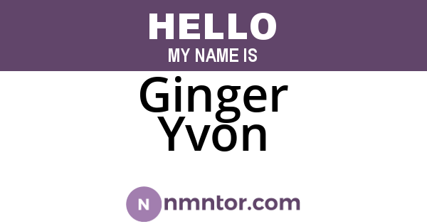 Ginger Yvon