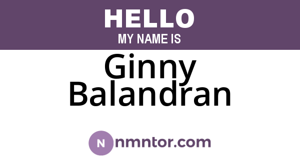 Ginny Balandran