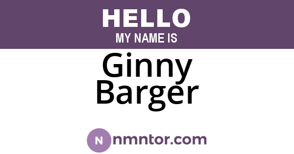 Ginny Barger