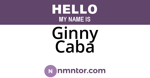Ginny Caba