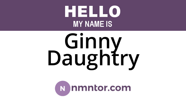 Ginny Daughtry