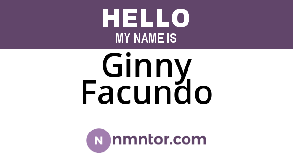 Ginny Facundo