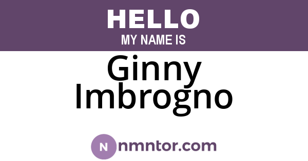 Ginny Imbrogno