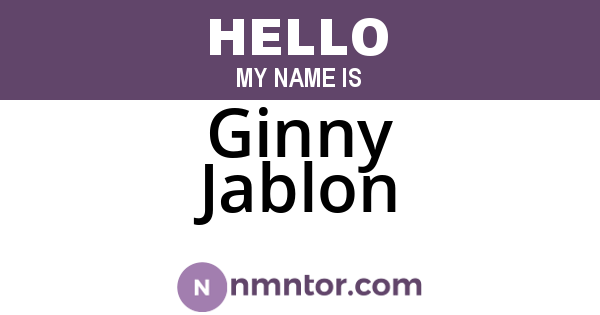 Ginny Jablon