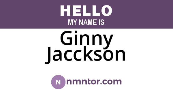 Ginny Jacckson
