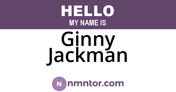 Ginny Jackman