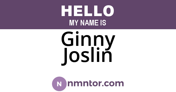Ginny Joslin