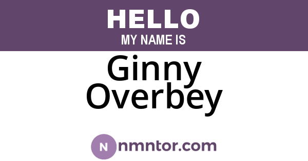 Ginny Overbey
