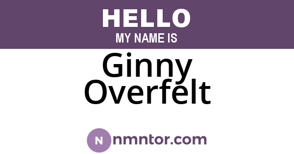 Ginny Overfelt