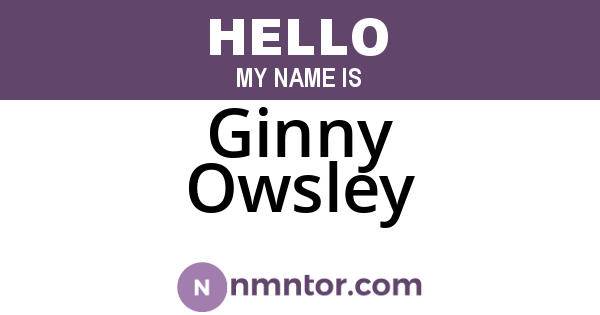 Ginny Owsley