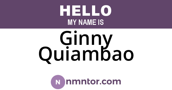 Ginny Quiambao