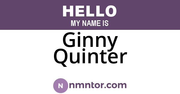 Ginny Quinter