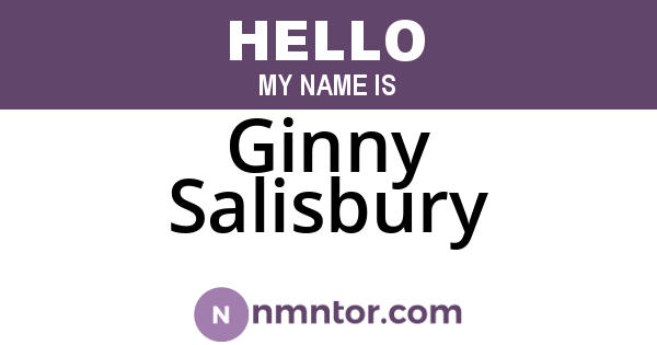 Ginny Salisbury