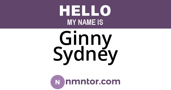 Ginny Sydney