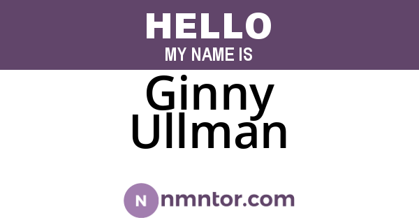 Ginny Ullman