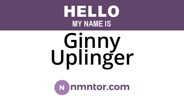 Ginny Uplinger