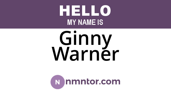 Ginny Warner