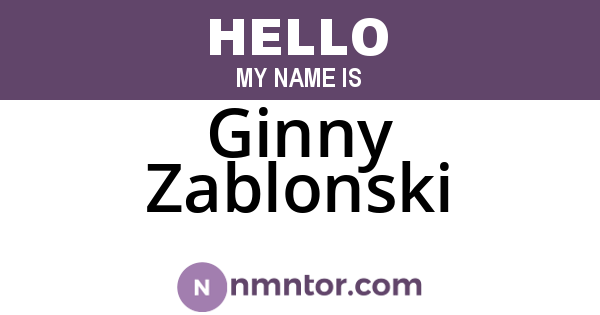 Ginny Zablonski