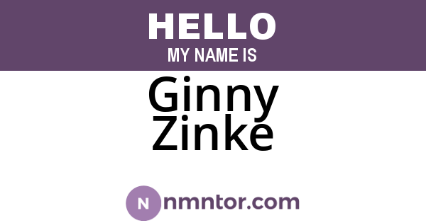Ginny Zinke