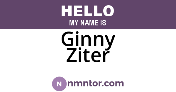 Ginny Ziter