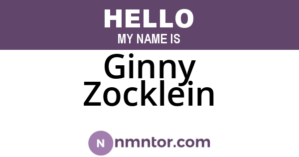 Ginny Zocklein