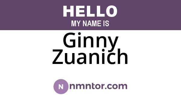 Ginny Zuanich