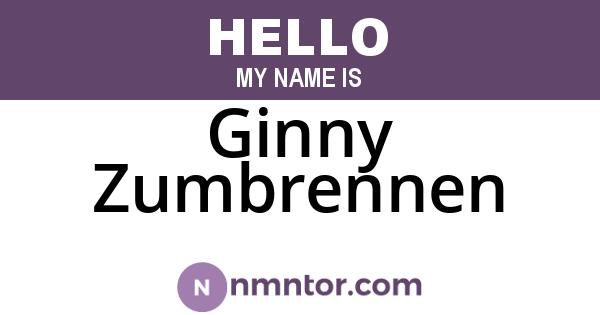 Ginny Zumbrennen