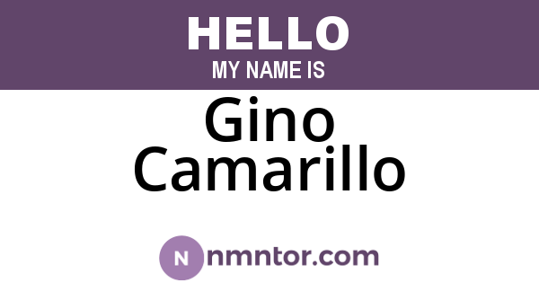 Gino Camarillo