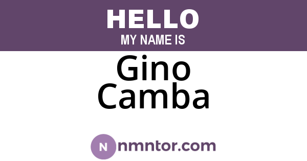 Gino Camba