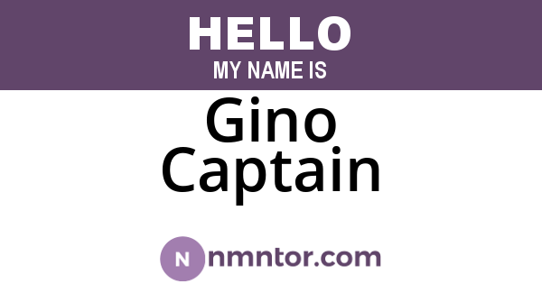 Gino Captain