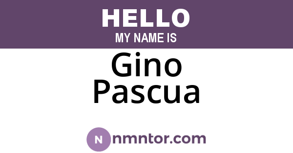 Gino Pascua