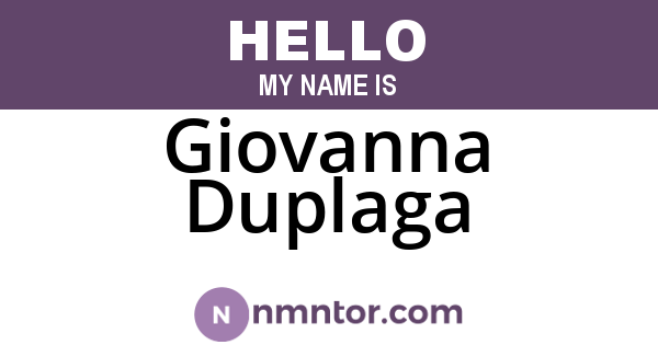 Giovanna Duplaga