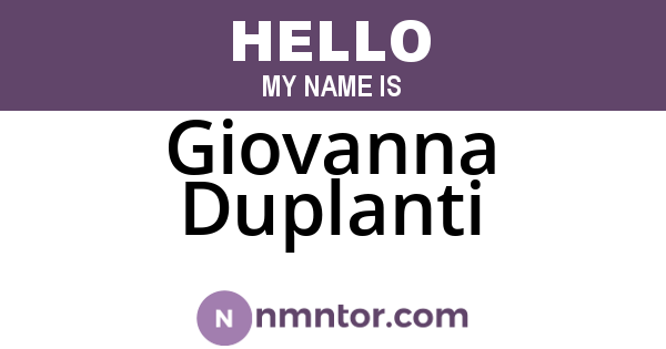Giovanna Duplanti